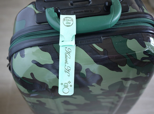 [手提箱標記] 刻名字 刻旅行行李名牌 薄荷綠 用作旅行手提箱上的標記！ 第4張的照片
