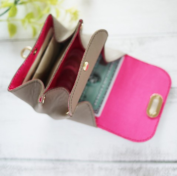 【ミニ財布】最上級のお洒落な本革  レザー 財布 キャッシュレス時代に コンパクトな財布 ケース 小物入れ 2枚目の画像
