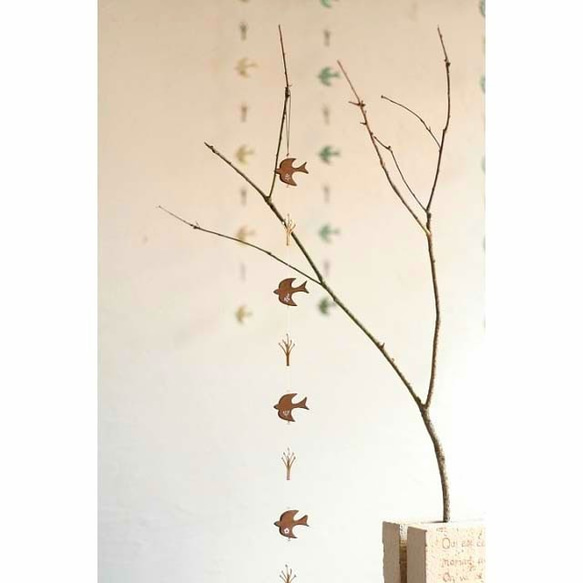 鳥和樹枝裝飾（迷你） 第3張的照片