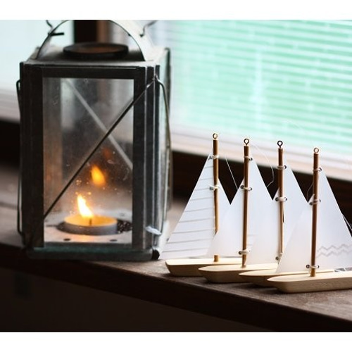 白い帆”のヨットモビール モビール 工房ぺるる 通販 12134885｜Creema