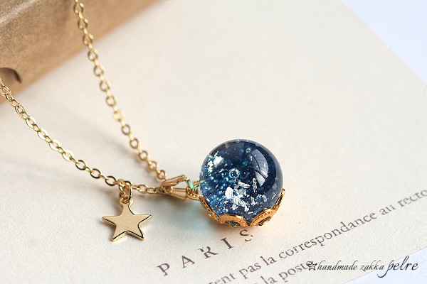 硝子の Celestial globe〈天球儀〉ネックレス/宇宙 ネックレス