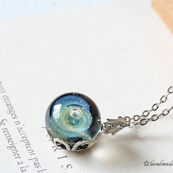 硝子の☆Celestial globe〈天球儀〉ネックレス/星雲【B-T0117】 2枚目の画像