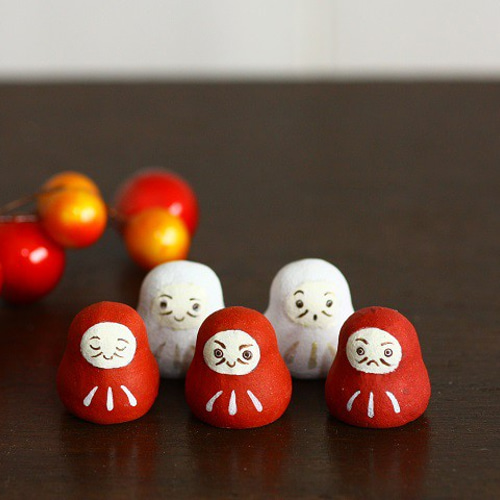 豆だるま ～紅白～ 立体・オブジェ 工房ぺるる 通販 8507569｜Creema