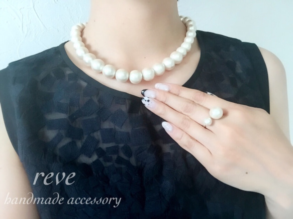 cotton pearl ring 1枚目の画像