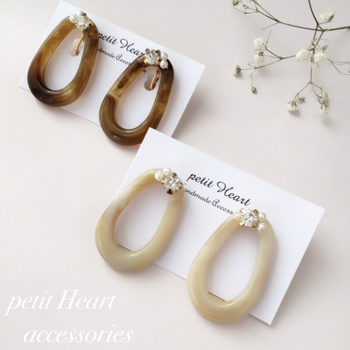 ♡べっ甲ブレスレット♡ピアスのセット 【公式通販】