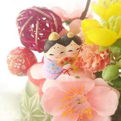 2022 ひな祭りアレンジフラワーギフト 雛人形アレンジメント