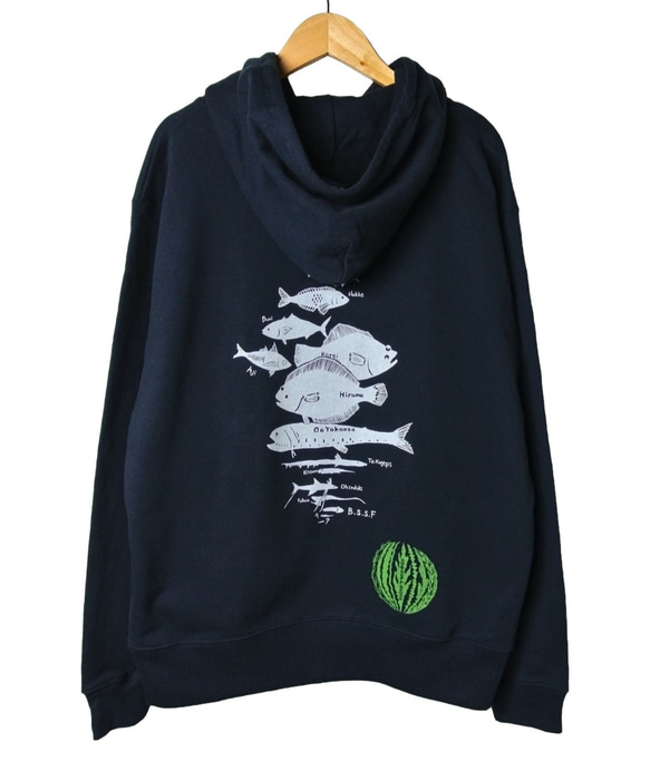 水深別お魚パーカー ネイビー パーカー ユキヨシ衣料 通販 10421163