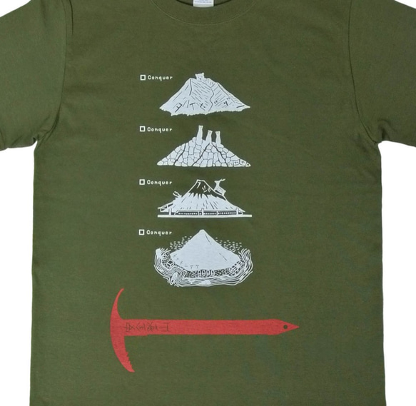 全国名山安全登山Ｔシャツ　メンズ 2枚目の画像