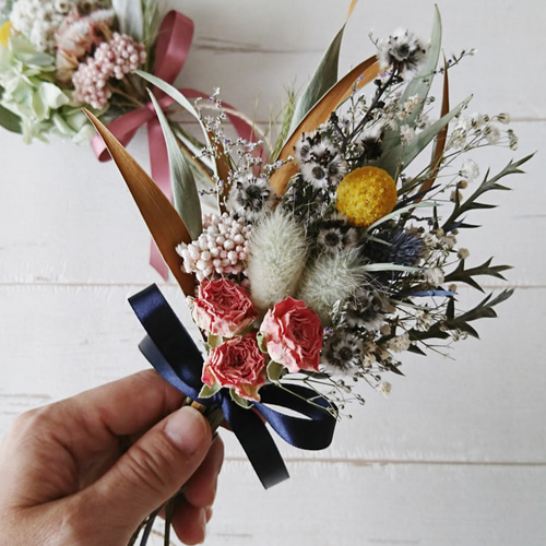 ミニミニスワッグ～大人かわいい2点セット①～ ブーケ ドライフラワー  