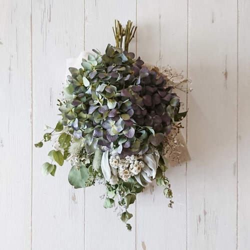 ♡ドライフラワー♡初夏の爽やかスワッグ♡秋色紫陽花のスワッグ♡ ♡ドライフラワー♡初夏の爽やかスワッグ♡ナチュラルスワッグ