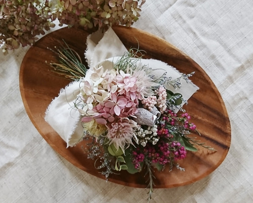 アジサイのミニスワッグ 紫陽花 ドライフラワー ～慈愛心