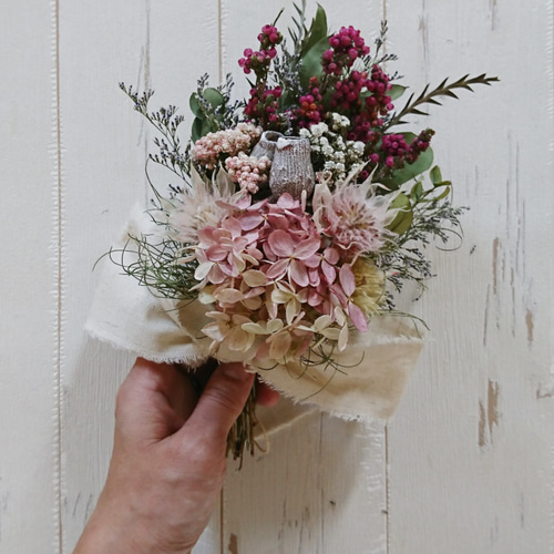 アジサイのミニスワッグ 紫陽花 ドライフラワー ～慈愛心