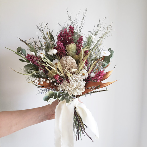 ワイルドフラワーナチュラル草原スワッグブーケドライフラワー