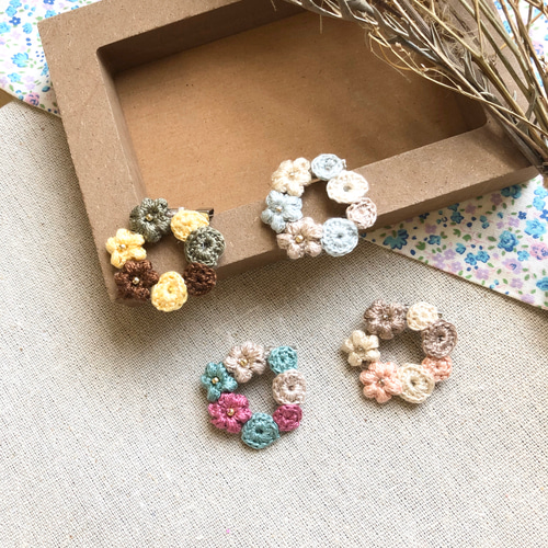 フルールセルクルブローチ（イエローブラウン） ブローチ green-story