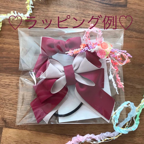 オーダー ボリュームたっぷりふんわり大きめリボンヘアゴム ヘアゴム 