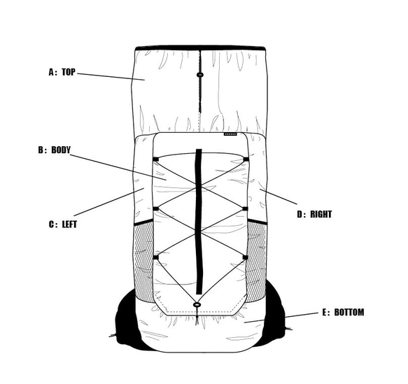 新茶色+紺色+煙草色 超軽量 登山バッグ 30L 40L バークマウンテン55Lバックパック 宿泊登山 日帰り登 C11 2枚目の画像