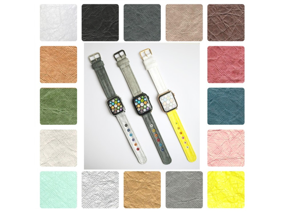 【カスタムオーダー】全2816組み合 Apple Watch ベルト 腕時計ベルト　アップル 超軽量Tyvek 製の軽 1枚目の画像