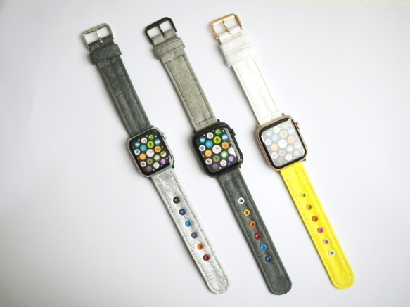 名画◇『ジャット島の日曜日の午後』 Apple Watch ベルト 腕時計ベルト　アップル 超軽量Tyvek 製の軽 9枚目の画像