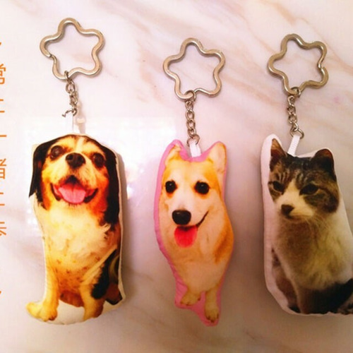 愛犬・愛猫ペット写真ストラップ・キーホルダークッション ぬいぐるみ 
