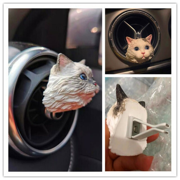 オーダーメイド　愛犬・愛猫ペット　車用香水 クリップ型 2枚目の画像