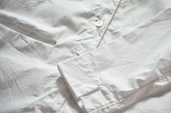 真っ白なブロードのシャツ【受注生産】 4枚目の画像