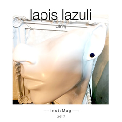 送料無料【14kgf】一粒のラピスラズリ〜lapis lazuli～ ピアス 瑠璃色の地球 3枚目の画像