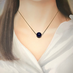 ★☆14kgf★☆大粒のラピスラズリ１２㎜☆lapis lazuli  存在感あるネックレス 瑠璃色☆地球 幸運 3枚目の画像