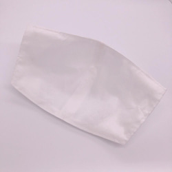 綿１００％インナーマスク白ペイズリー刺繍（不織布プリーツマスク装着用） 8枚目の画像