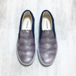 りえぽん様専用オーダーページ"metallic cloud"(metallic purple × navy) 2枚目の画像