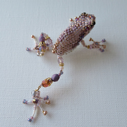 創作カエル(薄紫×乳白色) 4枚目の画像