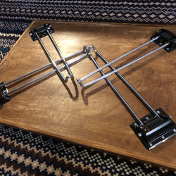 ヘリンボーンテーブル（小サイズ） ヘリンボーン 折りたたみ 一点モノ オシャレ 西海岸 折りたたみテーブル 7枚目の画像