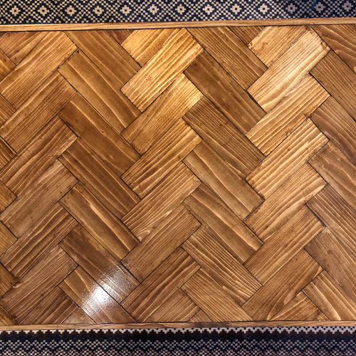 ヘリンボーンテーブル（小サイズ） ヘリンボーン 折りたたみ 一点モノ