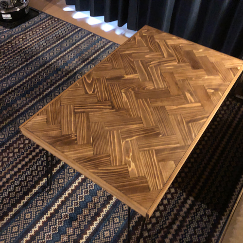 ヘリンボーンテーブル（大サイズ 強濃）ヘリンボーン ローテーブル