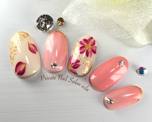 029］再販4 ✳︎ 桜ピンクマーブル ネイルチップ ネイルチップ