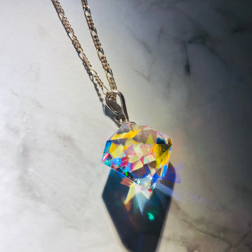 Glass Studio Hand ダイクロガラスペンダント‐オーロラの結氷‐
