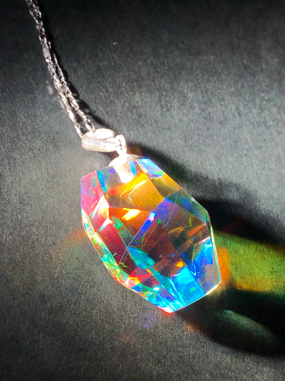 Glass Studio Hand ダイクロガラスペンダント‐オーロラの結氷‐ ダイクロガラスペンダント “オーロラの結氷” ネックレス