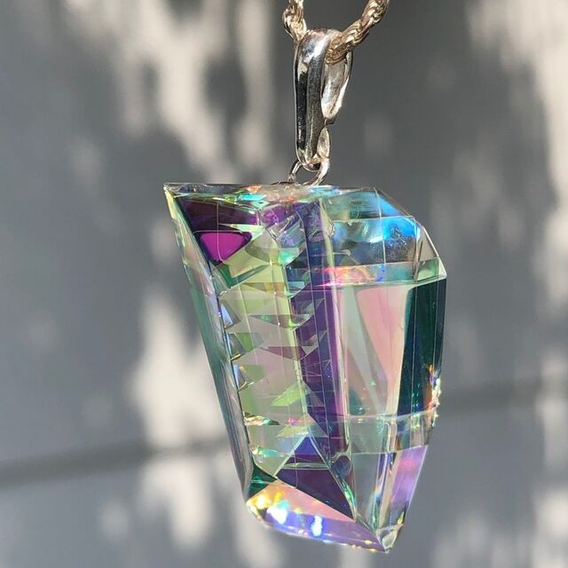 Glass Studio Hand ダイクロガラスペンダント‐オーロラの結氷‐ ダイクロガラスペンダント “オーロラの結氷” G-20 ネックレス