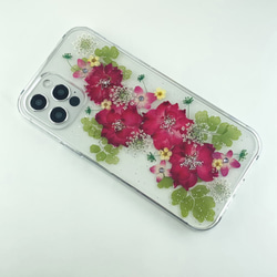 【ほぼ全機種対応スマホケース❁】押し花スマホケース NO.801 押し花＆レジン iPhone/Xperia他 2枚目の画像