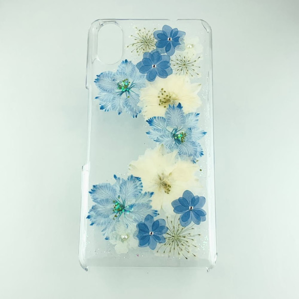 【ほぼ全機種対応スマホケース❁】押し花スマホケース NO.504 押し花＆レジン iPhone/Xperia他 2枚目の画像