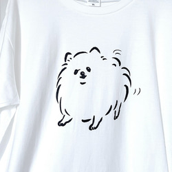 ポメラニアン（ホワイト）Tシャツ　犬 3枚目の画像