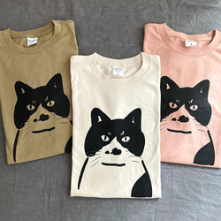 猫のまるちゃん Tシャツ　ダスティピンク 4枚目の画像