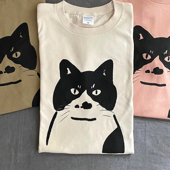 猫のまるちゃん Tシャツ　ライトベージュ　Mサイズ 2枚目の画像