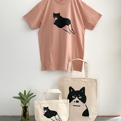 猫のまるちゃん Tシャツ（お尻版）　ダスティピンク 4枚目の画像