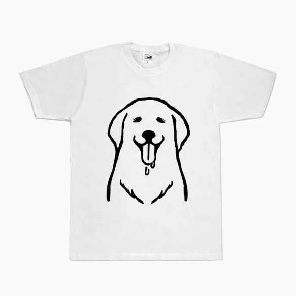 ゴールデンレトリバー　Tシャツ　（ホワイト）　犬 2枚目の画像