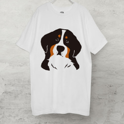 バーニーズマウンテンドッグ　Tシャツ　（ホワイト）　犬 1枚目の画像