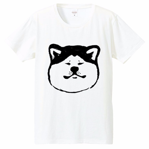 秋田犬 Tシャツ （ホワイト） 犬 Tシャツ せいこせんせい 通販 3327943