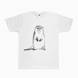 カワウソ　Tシャツ（ホワイト） 1枚目の画像