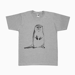 カワウソ　Tシャツ（ホワイト） 2枚目の画像