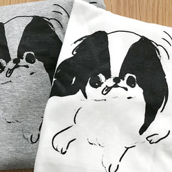 【受注生産】狆　Tシャツ（ホワイト）犬 3枚目の画像