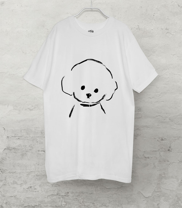 ＊国内正規品＊トイプードル ワンポイント Tシャツ オフホワイト トイプードルワンポイントTシャツ(カットソー・Tシャツ)｜ルーム
